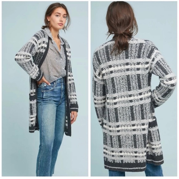 Anthropologie Sweaters - Anthropologie Maeve Freyja Plaid Sweater Coat